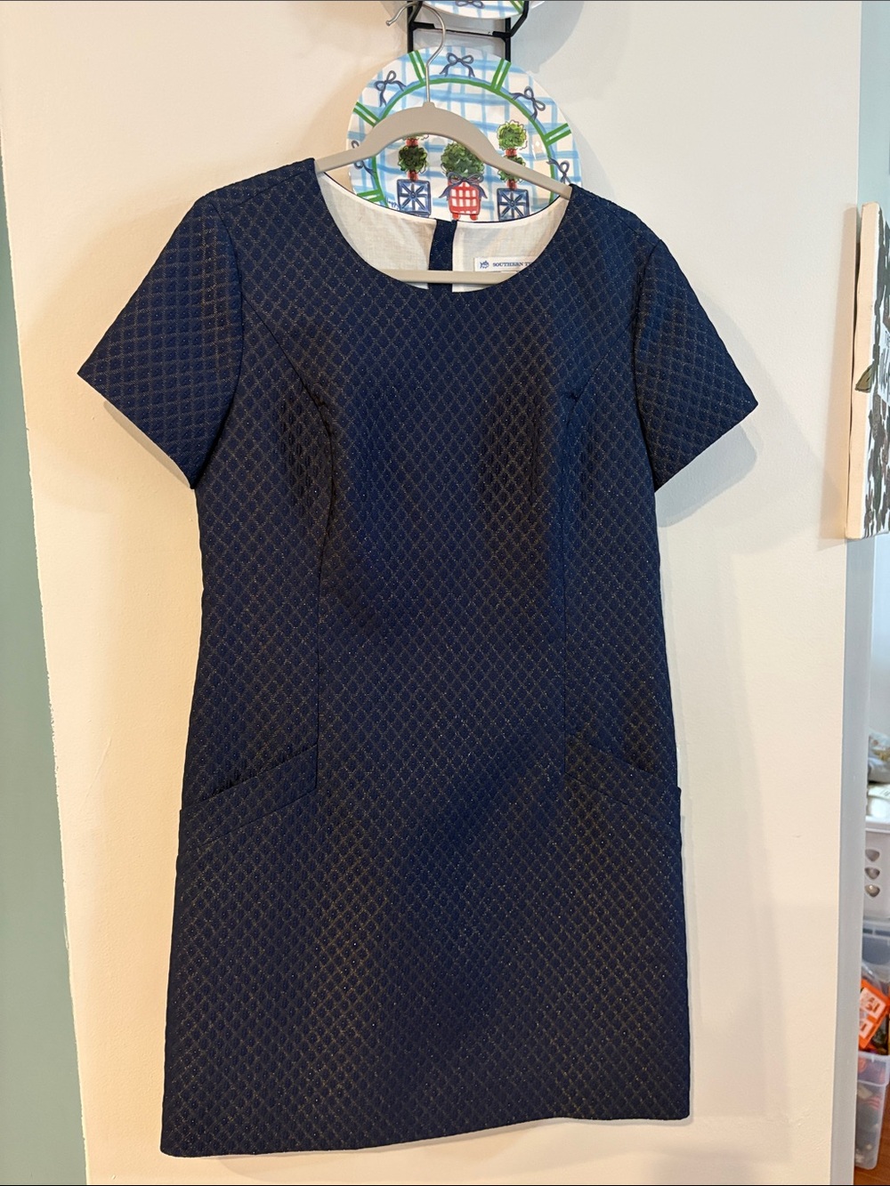 SOUTHERN TIDE NAVY WITH GOLD DETAILS DRESS